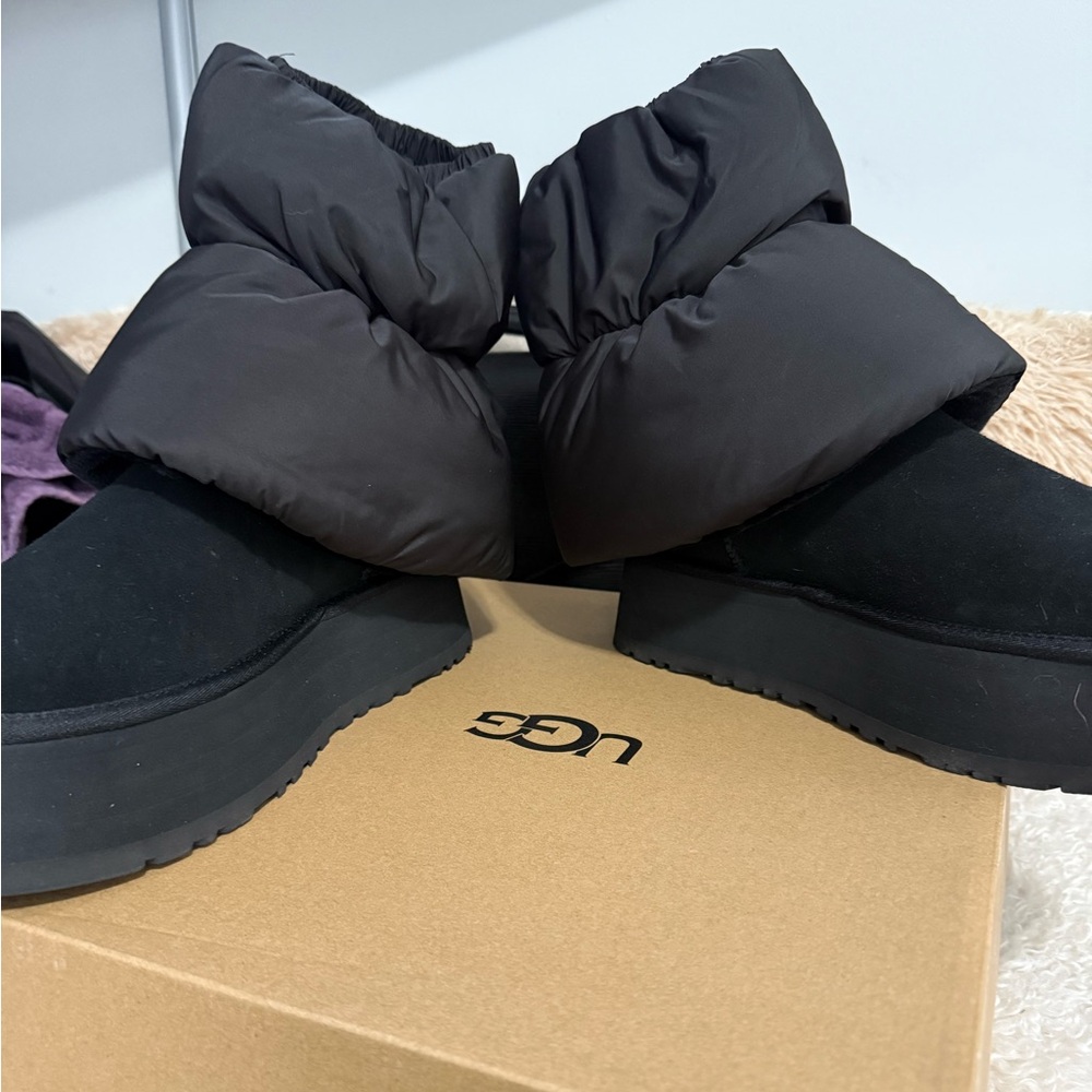 Ugg Puffer Women's Black Platform Boots *Sold Out on Website* - Picture 3 of 8
